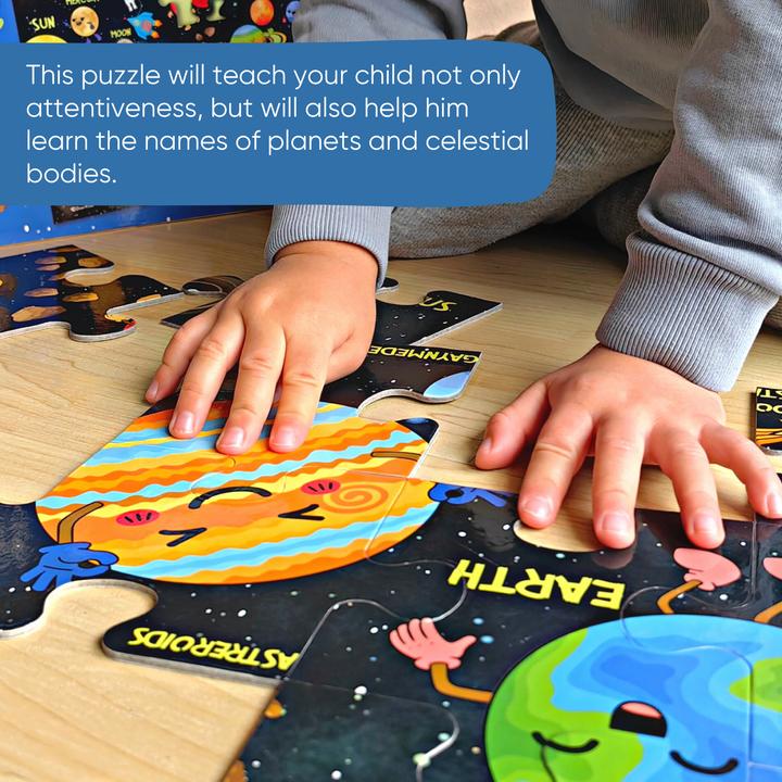 Image du produit DoerKids Système solaire puzzle de sol géant (24 pièces)
