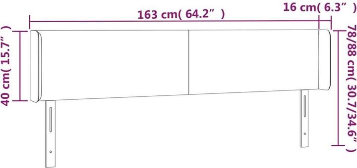 Produktbild vidaXL Kopfteil (163 x 16 x 88 cm)