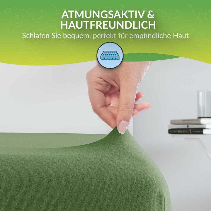 Immagine prodotto Etérea Lenzuolo matrimoniale in jersey di microfibra (180 x 200 cm, 200 x 200 cm)