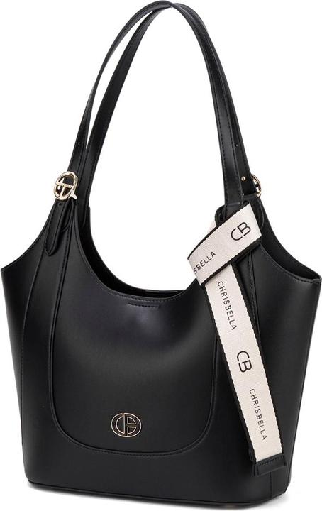 Produktbild Chrisbella Damen Schultertasche - Modell Lumina Chic - 100% Polyurethan - 37.0 X 12.0 X 29.0 Cm