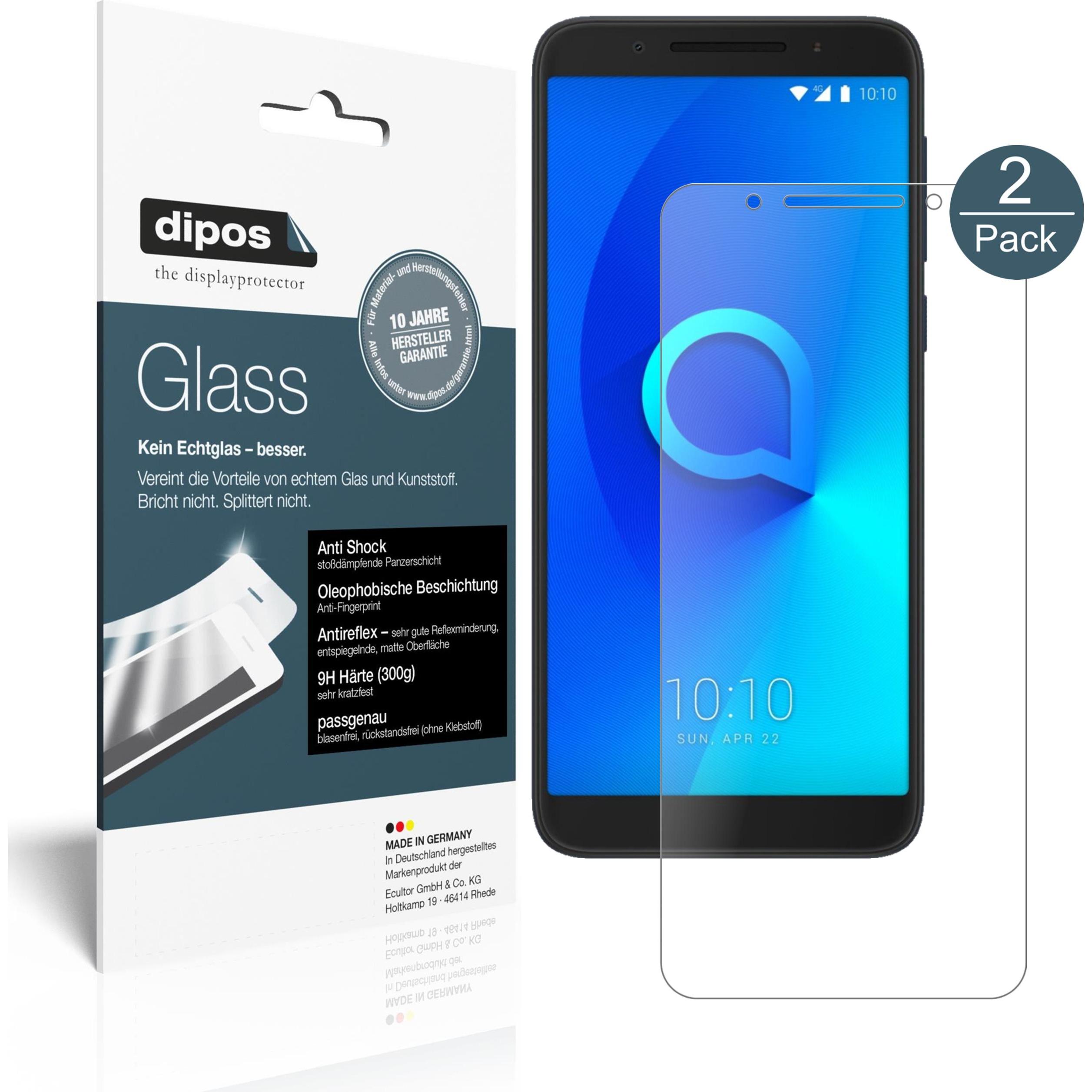 Dipos Displayschutz Anti-Shock (1 Stück, Alcatel 3V), Smartphone Schutzfolie, Transparent