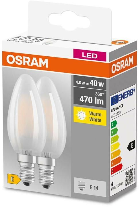Produktbild Osram Led Base Classic B (E14, 4 W, 470 lm, 2 x, E)