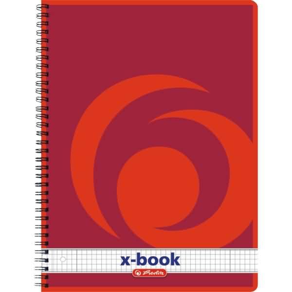 Produktbild Herlitz Collegeblock x-book, DIN A4, 80 Blatt, kariert Lineatur 28, Rand links und rechts, 70 g-qm, holzfrei (A4, Kariert, Kein Einband)