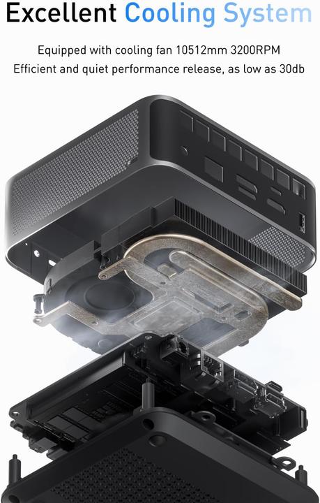 Produktbild Minisforum AI Mini PC M1 Pro-125H mit Intel Core Ultra 5 Prozessor (1000 GB, 32 GB, Intel Core Ultra 5 125H)