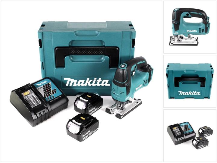 Saw blades, Suitcase, Bag, 2x batteries