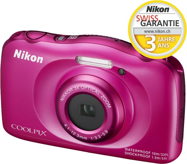 Image du produit Nikon Coolpix S33, résistant à l'eau jusqu'à 10m (13.20 Mpx, 1/3.2")