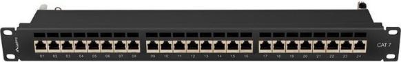 Image du produit Lanberg Panneau de brassage 24 ports 1U cat.7 FTP noir PPS7-1024-B