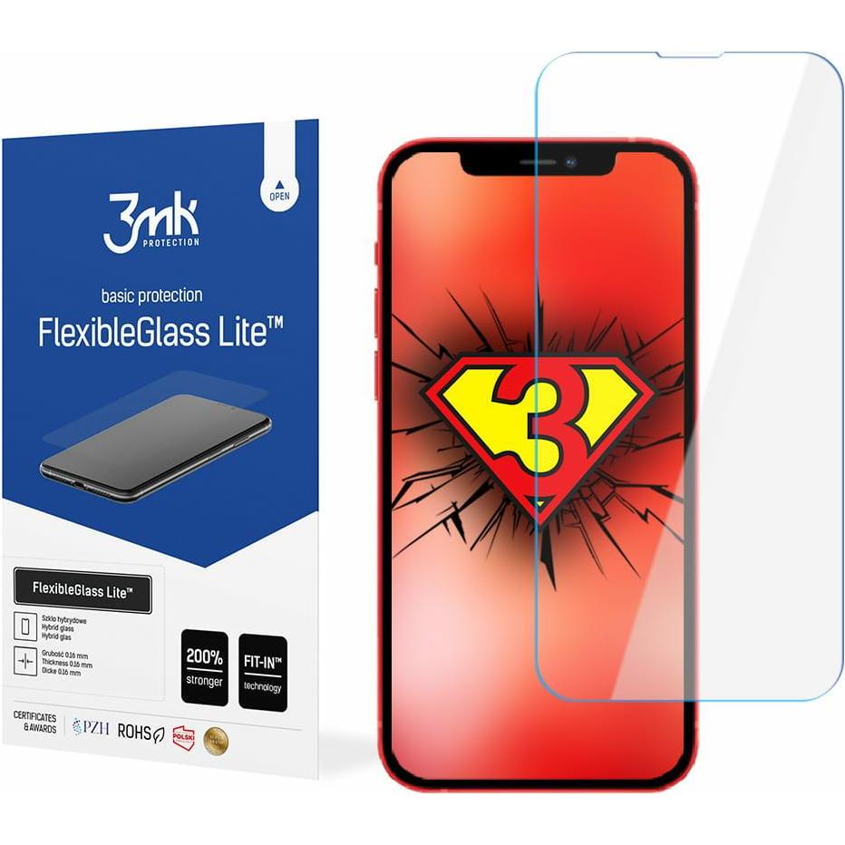 Thumbnail - 3MK hybrid glass Flexible 2.5D Lite for iPhone 13 Mini (1 Stück, Apple iPhone 13 mini), Smartphone Schutzfolie, Schwarz