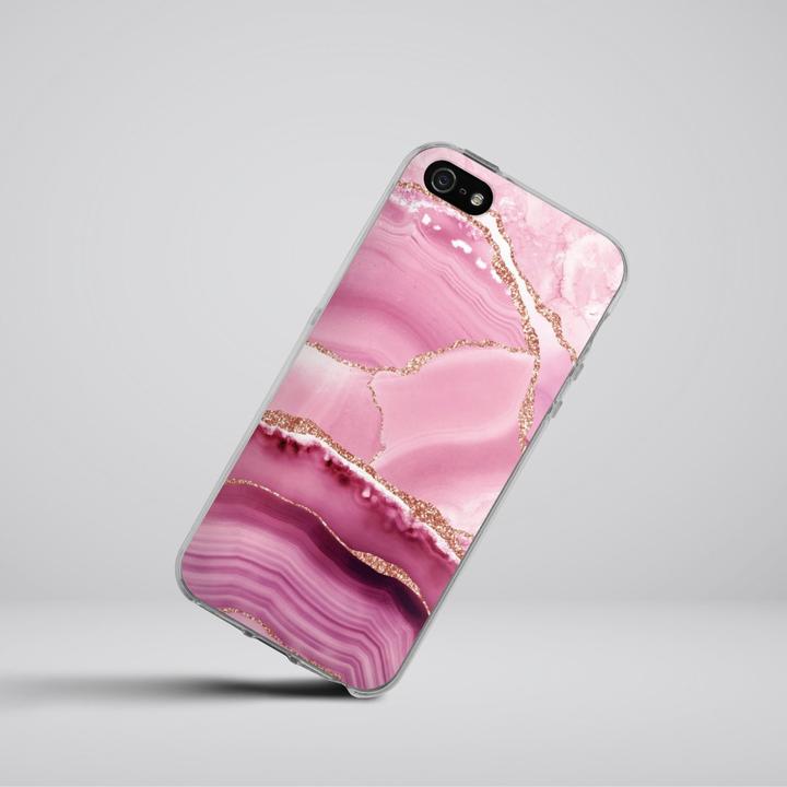 Produktbild DeinDesign Silikon Hülle für Apple iPhone 5s Handyhülle Case Smartphone Schutzhülle Glitzer Look Marmor (Apple iPhone 5s)