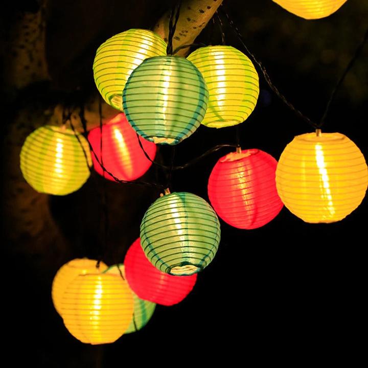 Image du produit Hermex Guirlande lumineuse solaire de 6,5 m Guirlande lumineuse à boules Multicolore (6.50 m)