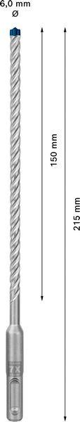 Produktbild Bosch Professional Zubehör EXPERT SDS plus-7X Hammerbohrer, 6 x 150 x 215 mm, 30-tlg. (6.00 Millimeter)