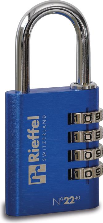 Actual product image Rieffel Aluminium combination lock 22/40 BLUE SB
