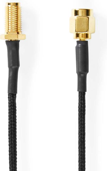 Actual product image Nedis Antenna cable | SMA socket | SMA plug | Gold-plated | 50 Ohm | Individually shielded | 0.50 m | R (50 dB, Antenna cable)