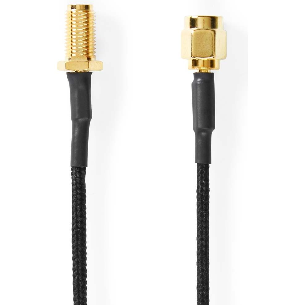 Nedis Antennenkabel SMA-Buchse SMA-Stecker Vergoldet 50 Ohm Einzeln geschirmt 0.50 m R (50 dB, Antennenkabel), Antennenk...
