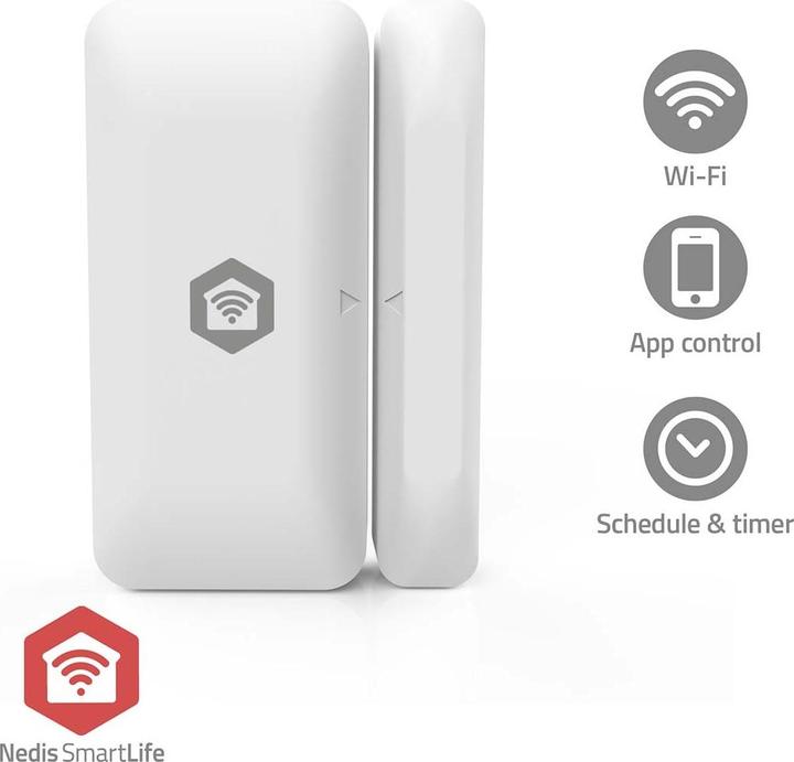 Nedis SmartLife Tür-Fenster-Sensor | Zigbee 3.0 | Batteriebetrieben | Android™ / IOS | Weiss