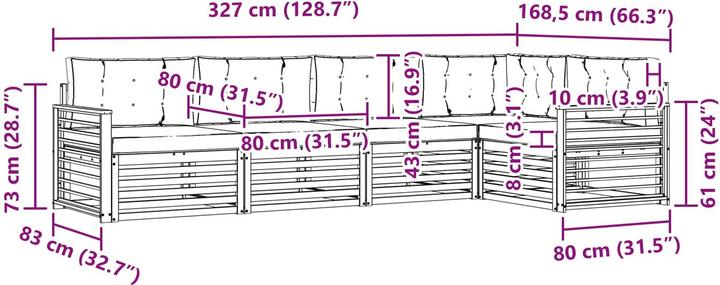 Produktbild vidaXL Outdoor-Sofa
