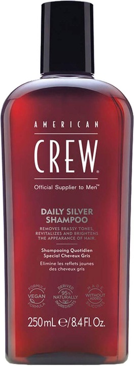 Immagine prodotto American Crew Shampoo Quotidiano All'Argento (250 ml, Shampoo liquido)
