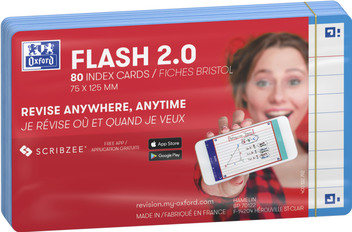 Produktbild Oxford FLASH 2.0 Karteikarten (75 x 125 mm, 80 x)