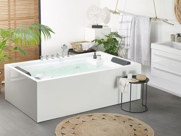 Produktbild Beliani Whirlpool Badewanne freistehend weiss rechteckig 180 x 110 cm SAONA (339 l, 110 cm)