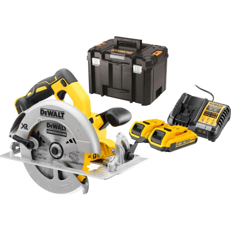 DeWalt, Sega circolare, Batteria DCS570NT-XJ da 5,0 AH (2x) pacchetto iniziale