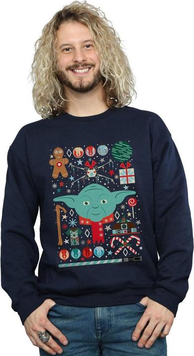 Actual product image Star Wars Mens Yoda Christmas Sweatshirt (4XL)