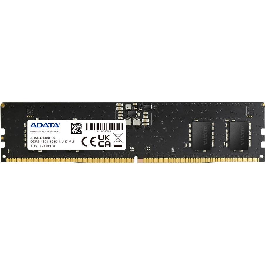 Thumbnail - Adata Premier DDR5-4800, CL40, On-Die ECC - 8 GB, schwarz, bulk (1 x 8GB, 4800 MHz, DDR5-RAM, DIMM), RAM, Schwarz