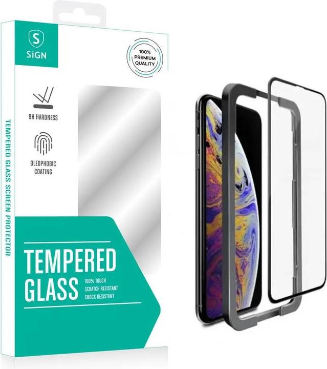 Immagine prodotto SIGN iPhone 12/12 Pro Protezione dello schermo a copertura totale Vetro temperato + Applicatore (Apple iPhone 12)