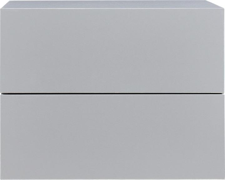 Produktbild En.Casa Nachttisch hängend Ampfing mit 2 Schubladen Hellgrau (40 x 29 x 30 cm)