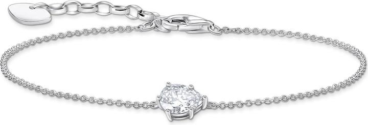 Immagine prodotto Thomas Sabo Bracciale con goccia di zirconi bianchi in argento (19 cm, Argento 925)
