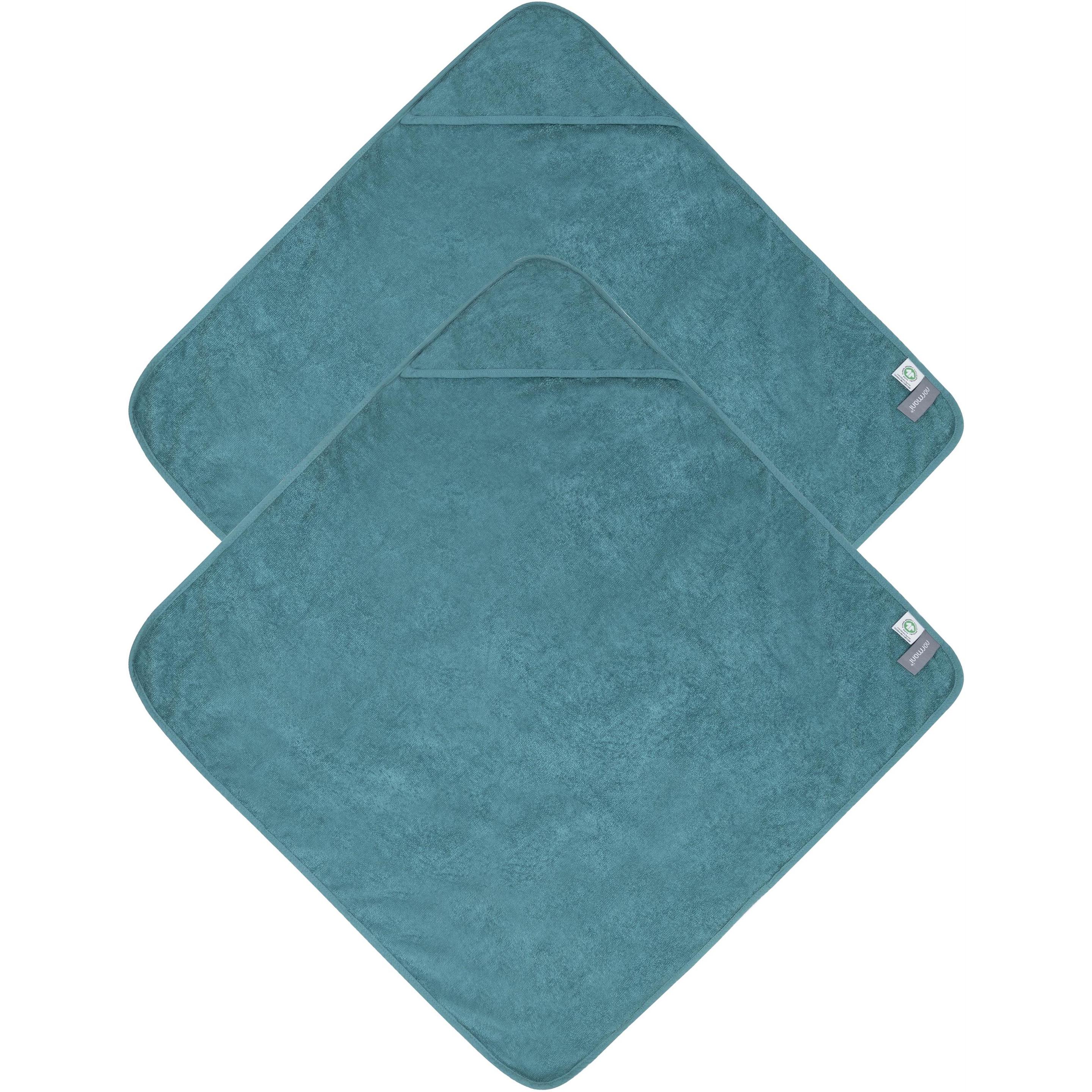 Aspero, Babybadetuch, 2x Baby Kapuzenhandtücher aus Bio-Baumwolle 100x100 cm - 9233