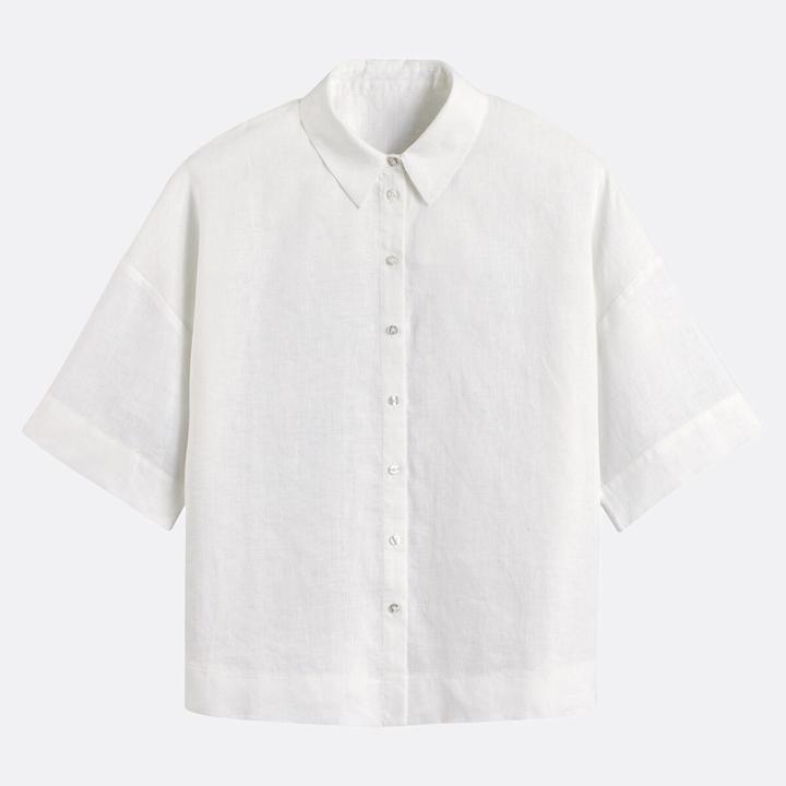 Immagine prodotto La Redoute Collections Leinenhemd mit weiten Ärmeln und Ellenbogen Signature (XS)