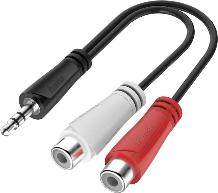 Image du produit Hama Adaptateur audio, prise jack 3,5 mm - prise RCA, stéréo (Adaptateur jack)