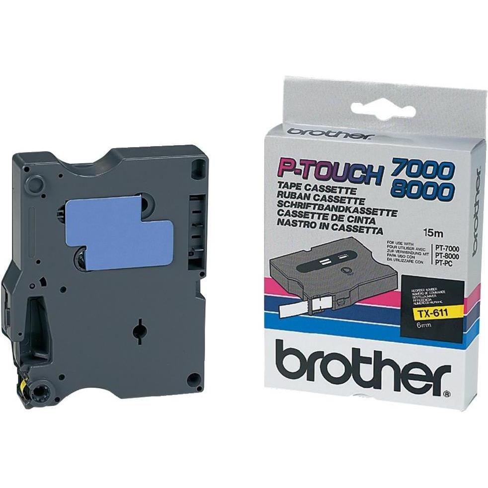 Brother, Beschriftungsband, Tx-611 (0.60 cm, Schwarz)