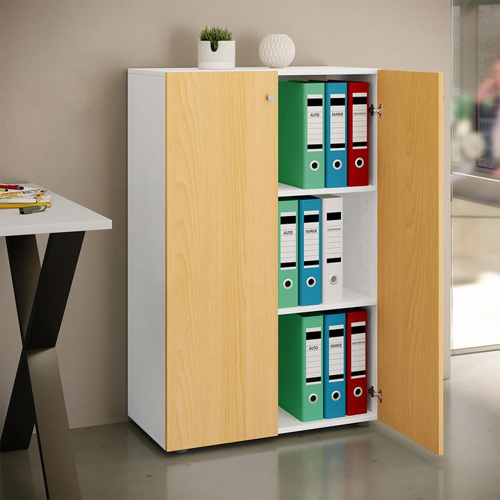 Produktbild Ebuy24 Büroschrank LonaXLDT weiss (70 x 39 x 110 cm)
