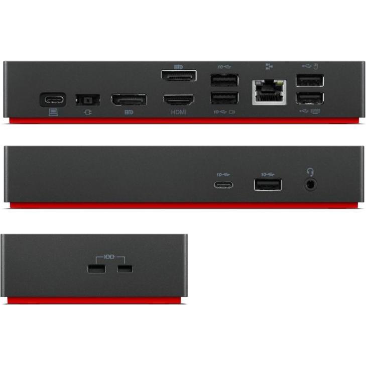 Thumbnail - Lenovo ThinkPad Dock USB-C (USB-C, 11 Ports), Dockingstation + USB Hub, Schwarz