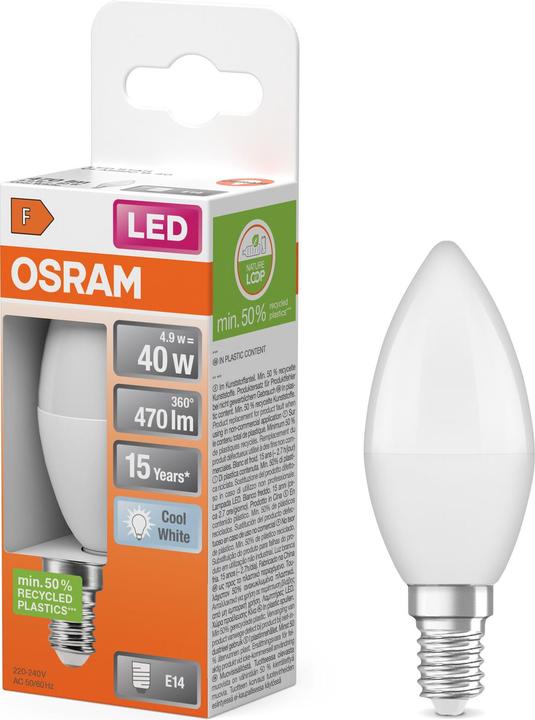 Actual product image Osram Star Classic B (E14, 5.50 W, 470 lm, 1 x, F)