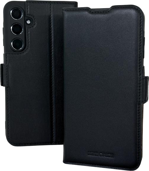 Actual product image Mike Galeli Book cover genuine leather Fabio black (Samsung Galaxy A55)