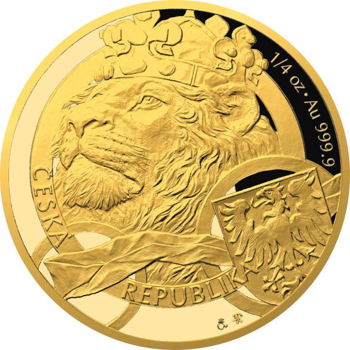 Produktbild Czech Mint Gold Tschechischer Löwe 1/4 oz - PP - 2025 (inkl. Etui und COA) (2025)