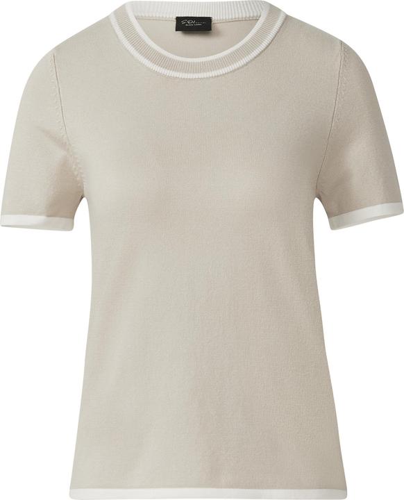 Produktbild s.Oliver Strickpullover Kurzärmeliger Strickpullover mit Kontrastdetails (40)