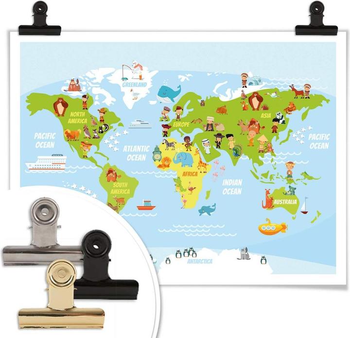 Actual product image Trenddeko Fun children world map (150 x 120 cm)