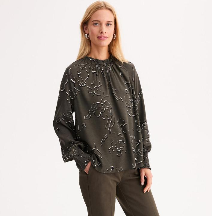 Produktbild Anne Weyburn Geblümte Bluse mit langen Ärmeln & V-Ausschnitt (L)