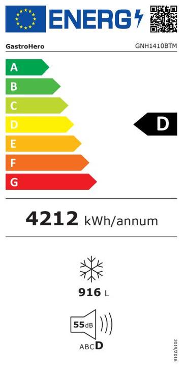 Energy Label Gastro Hero ECO / Monobloc freezer