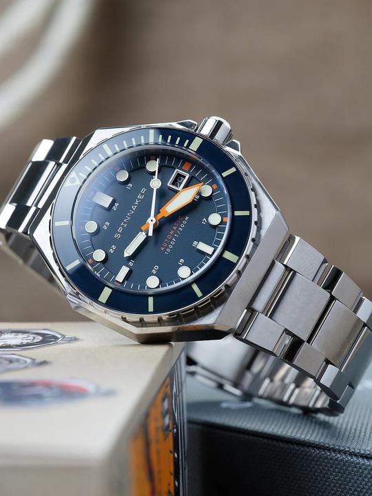 Immagine prodotto Spinnaker SP-5081-GG Orologio Dumas Automatico Uomo 44mm 30ATM (Orologio sub, 44 mm)