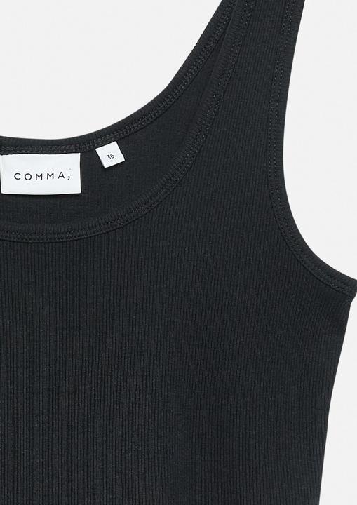 Produktbild Comma Geripptes Top mit V-Ausschnitt im Slim Fit (46)