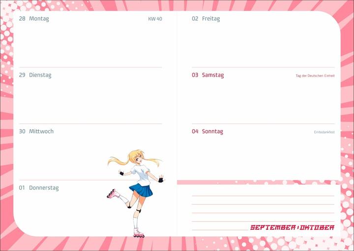 Image du produit Manga Schülerkalender A5 2025/2026 - 17 Monate ab August 2025 (A5, Allemand)