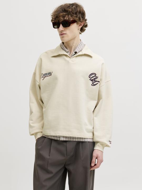 Produktbild Jack & Jones Jorsavona Sweat Split Neck Badge Ls Polo (M)