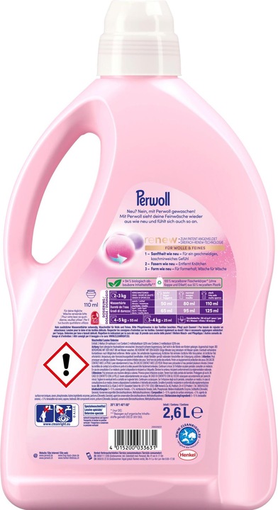 Actual product image Perwoll Renew Liquid Wool & Delicates (52 Washing cycles, Flask)