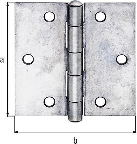 Produktbild GAH Scharnier Höhe 82 mm Breite 82 mm Stärke 1,0 mm Edelstahl quadratisch