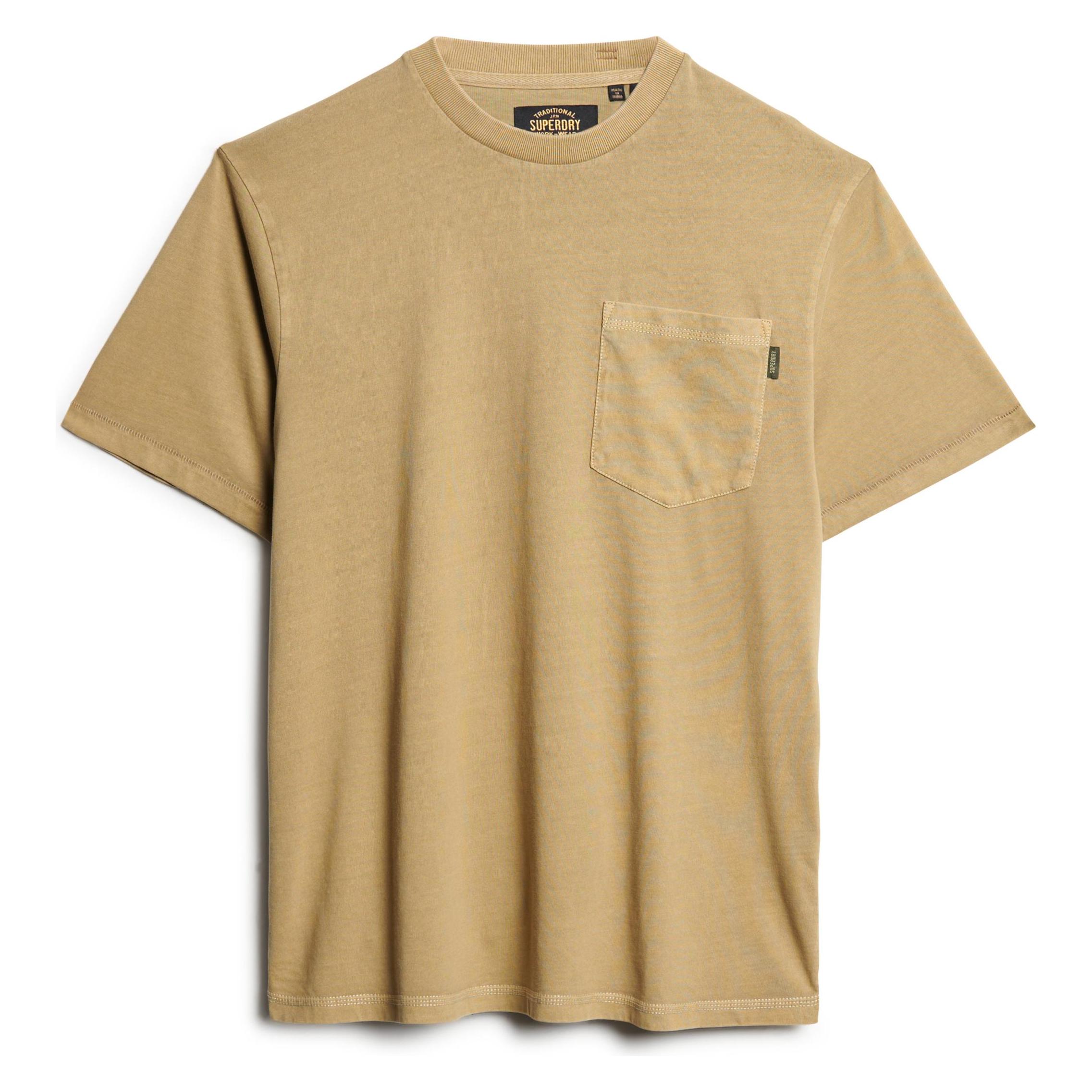 Superdry, Herren, Shirts, T-Shirt Mit Tasche Und Kontrastnähten, Braun, (Xxl)