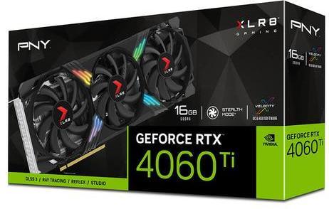Image du produit PNY Karta graficzna GeForce RTX 4060 Ti 16GB XLR8 Verto Epic-x RGB Triple Fan DLSS 3 (16 Go)